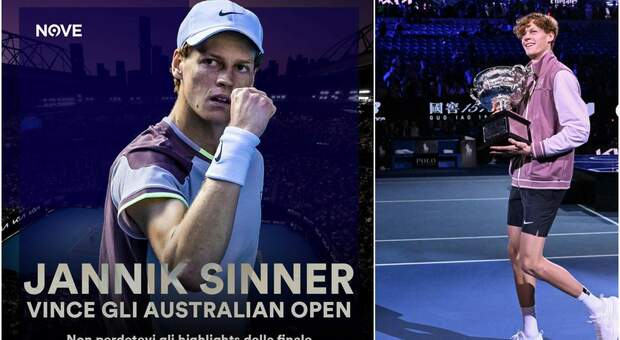Sinner-Medvedev, dove rivederla? Sul Nove (e non sulla Rai) l'ampia sintesi della finale degli Australian Open
