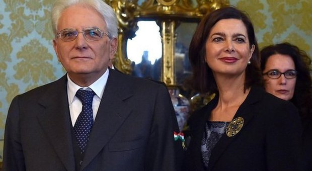 Mattarella con Laura Boldrini, presidente marchigiana della Camera