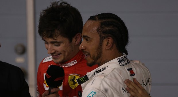 Leclerc con Hamilton a fine gara