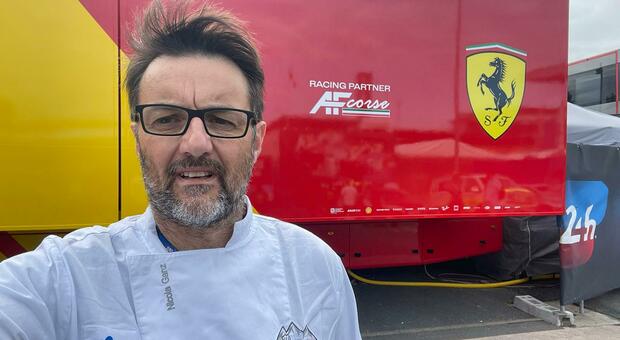 Nicola Ganz lo chef agordino che prepara i pasti in Ferrari