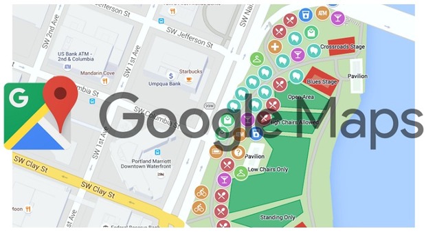 Una mappa di Google Maps