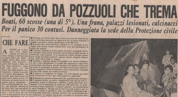 4 settembre 1983, il sisma che terrorizzò Pozzuoli e aprì la crisi bradisismica