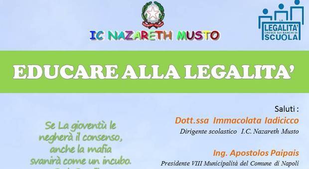 La legalità a scuola: appuntamento al Nazareth-Musto di Napoli