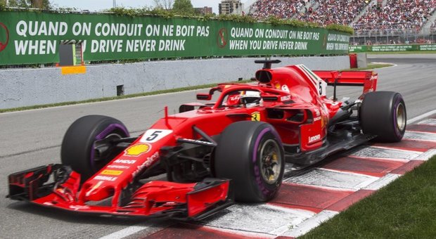 La Ferrari di Sebastian Vettel dominatrice del gp del Canada