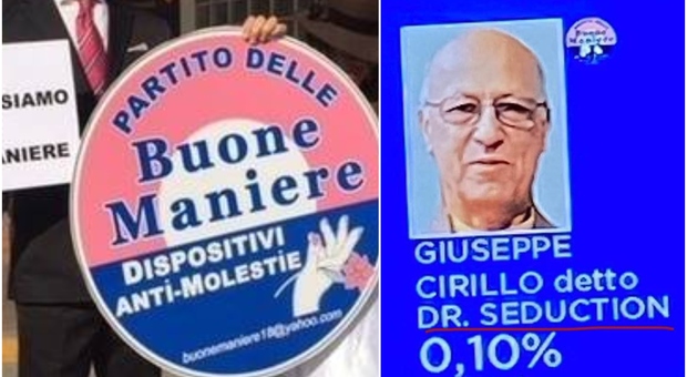 Regionali Campania, il Partito delle Buone Maniere si piazza ultimo: il leader si chiama Dr. Seduction