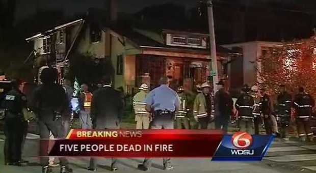 Incendio a New Orleans, 5 morti: 3 sono bambini (WDSU News)