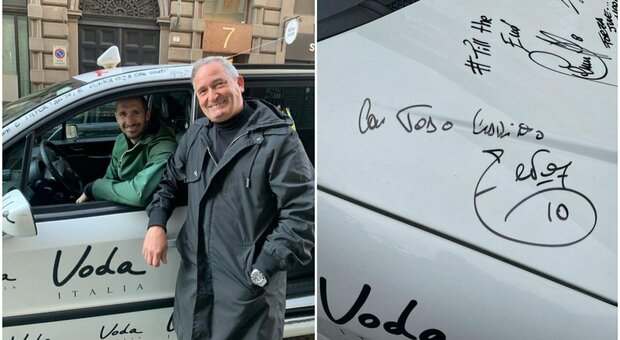 Tassista juventino rifiuta 100mila euro per la sua Fiat Ulysse con 170 autografi di calciatori e dirigenti FOTO