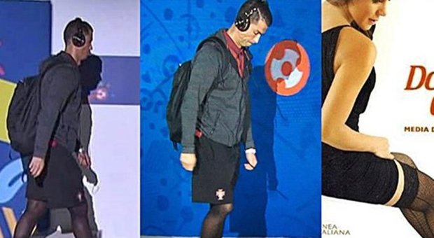 Cristiano Ronaldo e le calze da donna nere, il web si scatena