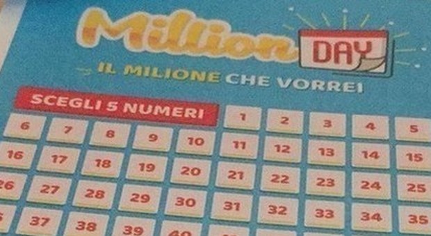 Million Day, estrazione e numeri vincenti di giovedì 25 luglio 2019