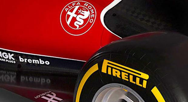 Il simbolo dell'Alfa Romeo sulla Ferrari di Formula 1