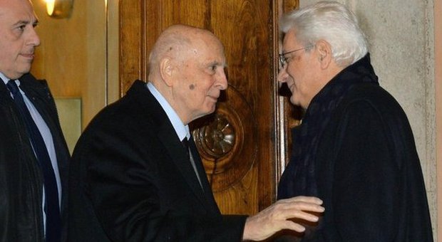 Il presidente Mattarella incontra Napolitano