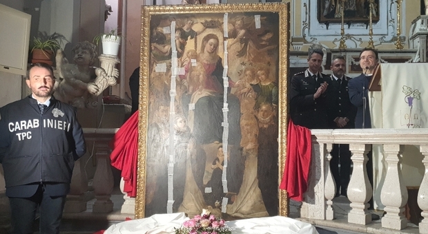 La Madonna del Rosario restituita alla chiesa di Santo Stefano