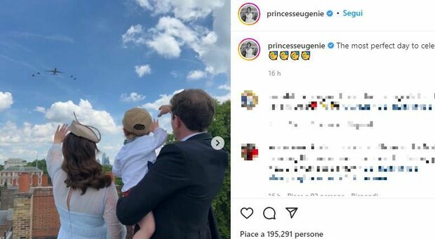 La principessa Eugenia e lo scatto familiare in occasione del giubileo della Regina, la foto spopola su Instagram