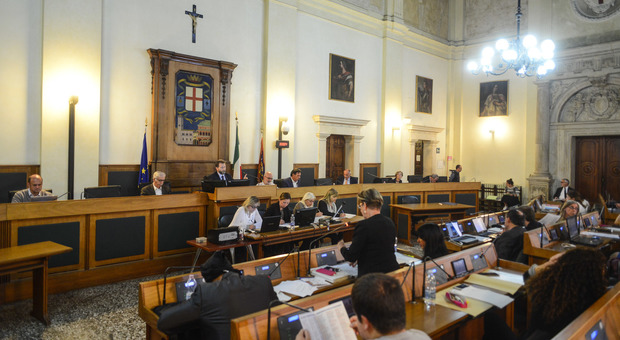 L'aula del Consiglio comunale a Padova