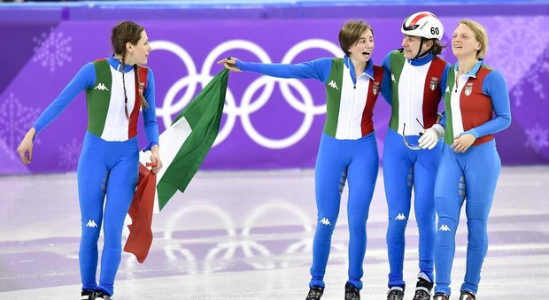 Staffetta femminile short track: l'Italia della Fontana è d'argento