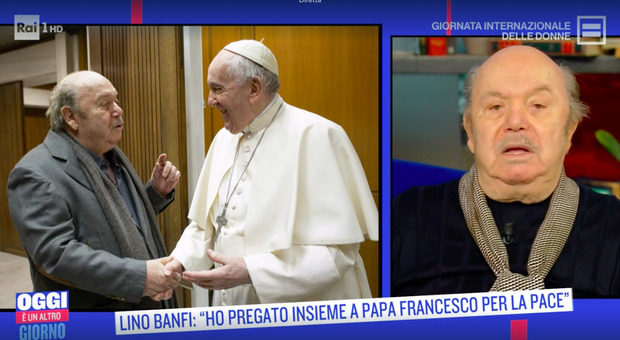 Lino Banfi a Oggi è un altro giorno: «Al Papa ho detto della preghiera di mia moglie di morire insieme. Lui ha risposto così»