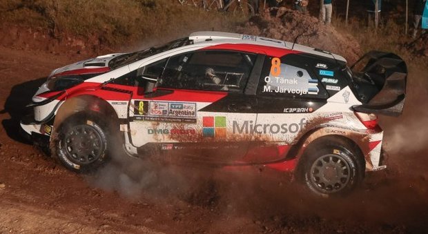Ott Tanak ha vinto il rally d'Argentina con la sua Toyota Yaris WRC