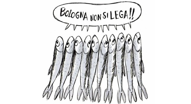 immagine Sardine, la protesta in piazza degli anti-Salvini