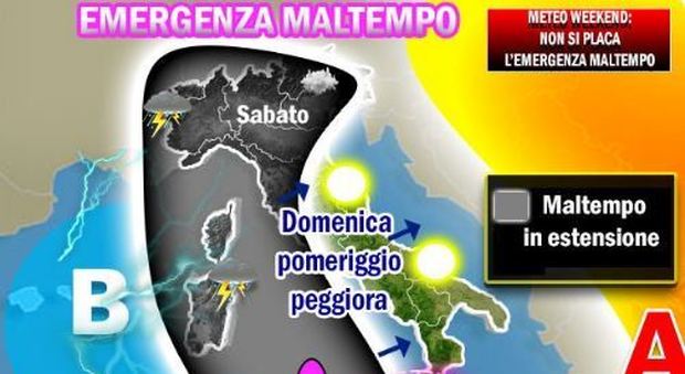 Meteo, nuova pertubazione in arrivo: weekend di pioggia in tutta Italia