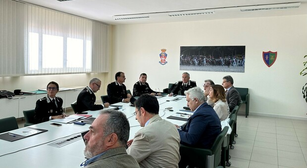 Il gruppo «Terra dei fuochi» riunito presso la Scuola Forestale Carabinieri - Centro Addestramento di Castel Volturno