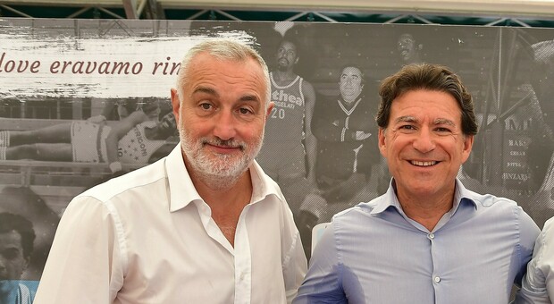 Il patron Roberto Pietropaoli e il coach Alex Finelli