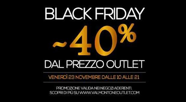 Black friday a Valmontone outlet