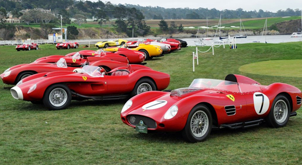 Alcune Ferrari esposte allo scorso concorso d'eleganza californiano