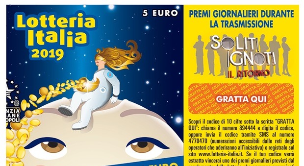 Lotteria Italia 2019: 6,7 milioni i biglietti venduti, calo del 3%. Distribuiti premi giornalieri per 750.000 euro