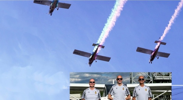 Ecco le frecce rossoverdi, l'Aeroclub Terni: «Così abbiamo omaggiato le Fere»