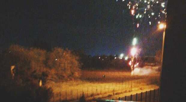 I fuochi d'artificio fuori Mammagialla