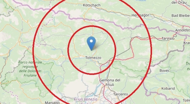 Terremoto in Friuli Venezia Giulia. A Tolmezzo scossa di magnitudo 3.8