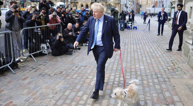 Elezioni nel Regno Unito: Boris Johnson al seggio con la sua cagnolina