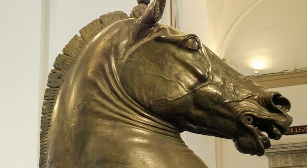 Napoli, la testa di cavallo di Donatello dal Mann a Matera 2019