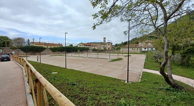 L'area del parcheggio nell'ex seminario a San Martino dopo i lavori