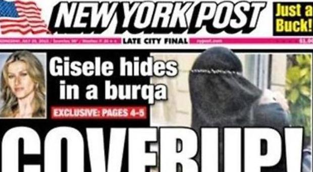Gisele Bundchen col burqa (New York Post)