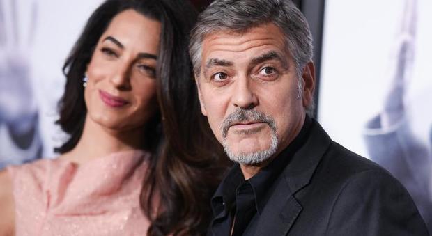 George Clooney e la moglie Amal Alamuddin (Ansa/Ap)