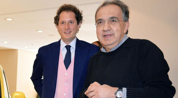 John Elkann e Sergio Marchionne all'Assemblea degli azionisti Fiat al Lingotto