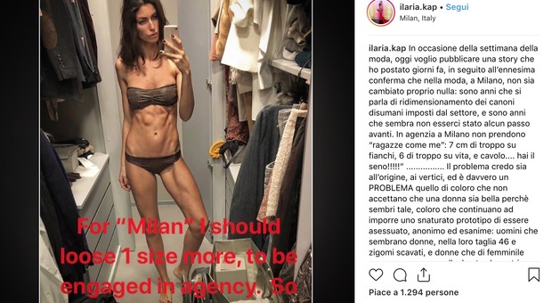 La modella Ilaria Capponi a Storie Italiane: «Altro che la taglia 38 imposta dall'Alta Moda, orgogliosa della mia 42»