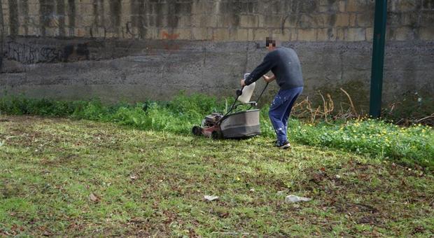 Napoli, ha il reddito di cittadinanza: volontario pulisce il parco abbandonato