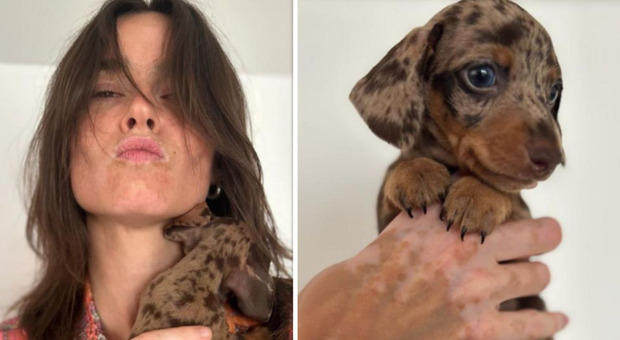 Kasia Smutniak presenta il nuovo cucciolo dal pelo maculato: «Abbiamo alcune cose in comune»