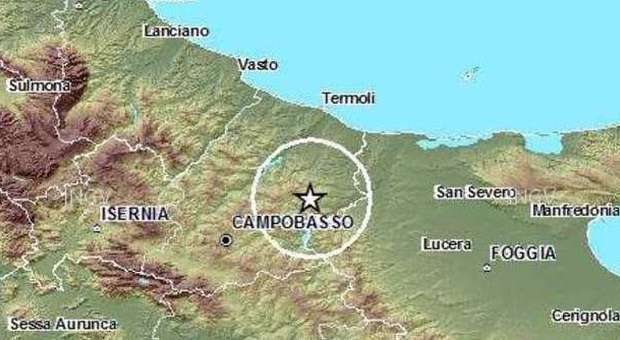 Terremoto in Molise, forte scossa avvertita dalla popolazione: magnitudo di 4.1