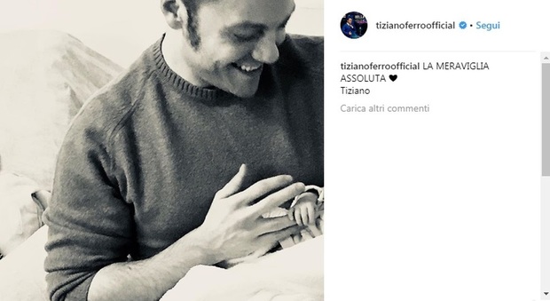 Tiziano Ferro è diventato papà. La foto su Instagram