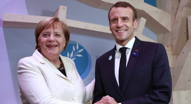 Angela Merkel e Nicolas Macron