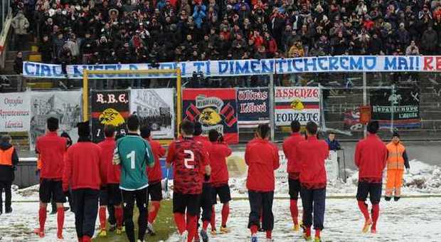 Calcio, rinviata L'Aquila-Pontedera Stadio Fattori innevato