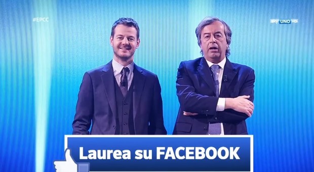 "Laureati anche tu su Facebook": la strana coppia Cattelan-Burioni e la finta pubblicità progresso