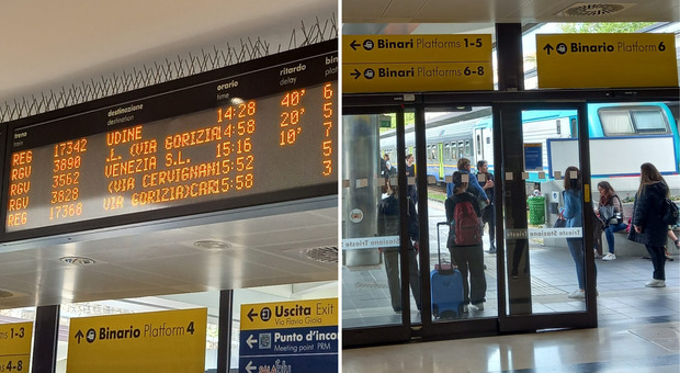 Persone sui binari a Trieste: cancellazioni e ritardi fino a 40 minuti sulla linea per Venezia