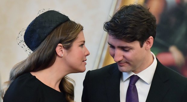 Trudeau a Roma, compare anche la moglie Sophie