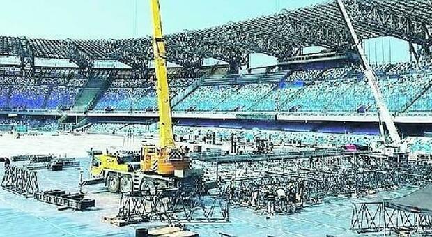 Lavori in corso allo stadio Maradona