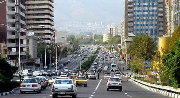 Il traffico della capitale Teheran
