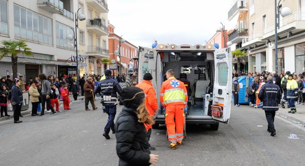 L'ambulanza in Corso Matteotti